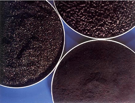 Activated carbon, wood base, using in food, powder